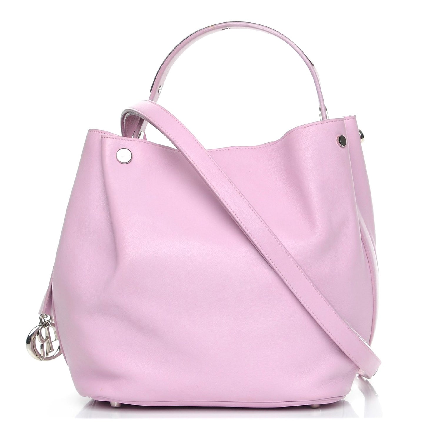 Calfskin Diorific Bucket Bag Pink