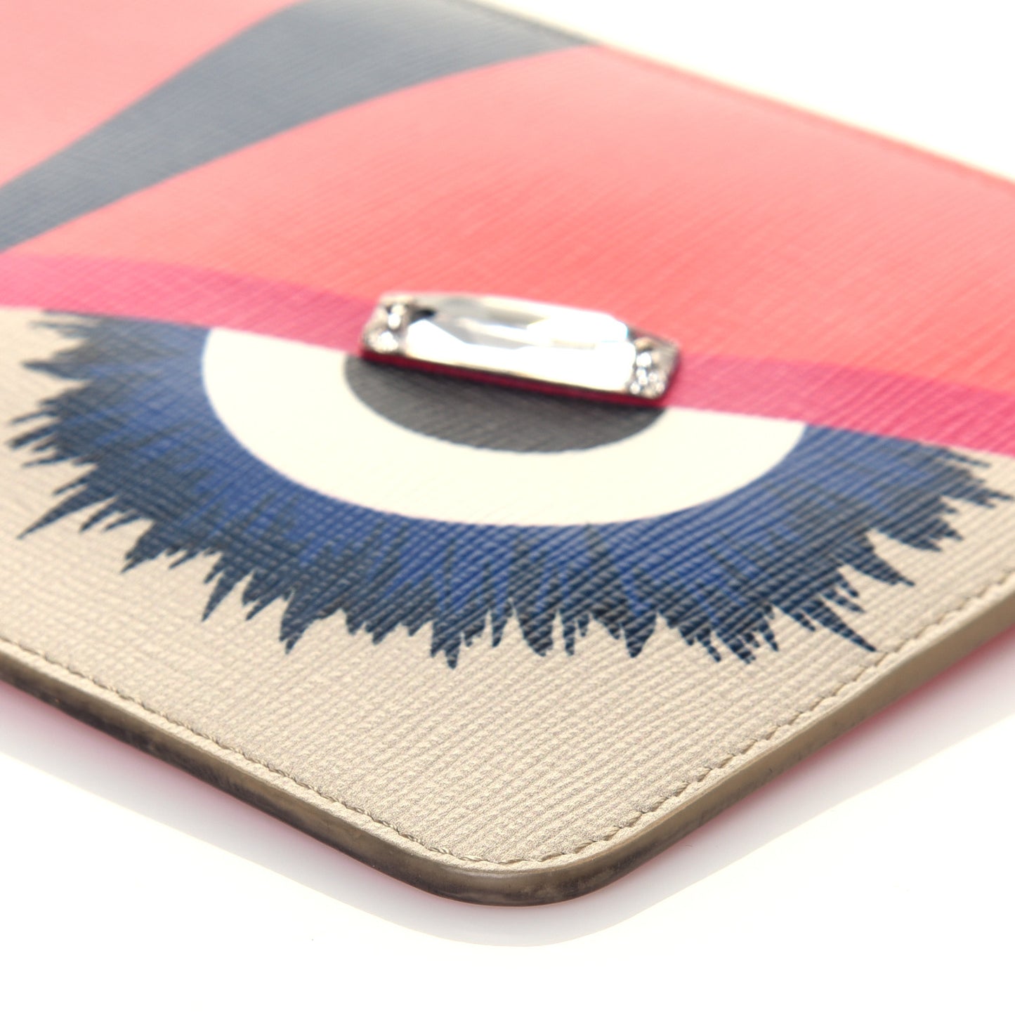 Vitello Elite Crystal Eye Monster Zip Pouch Bellini Multicolor