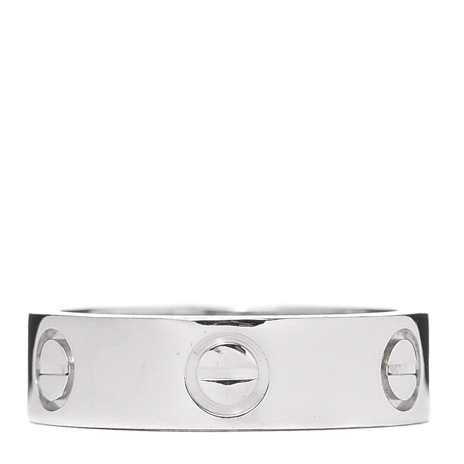 Cartier 18K White Gold 5.5mm LOVE Ring 53 6.25 3 of 5