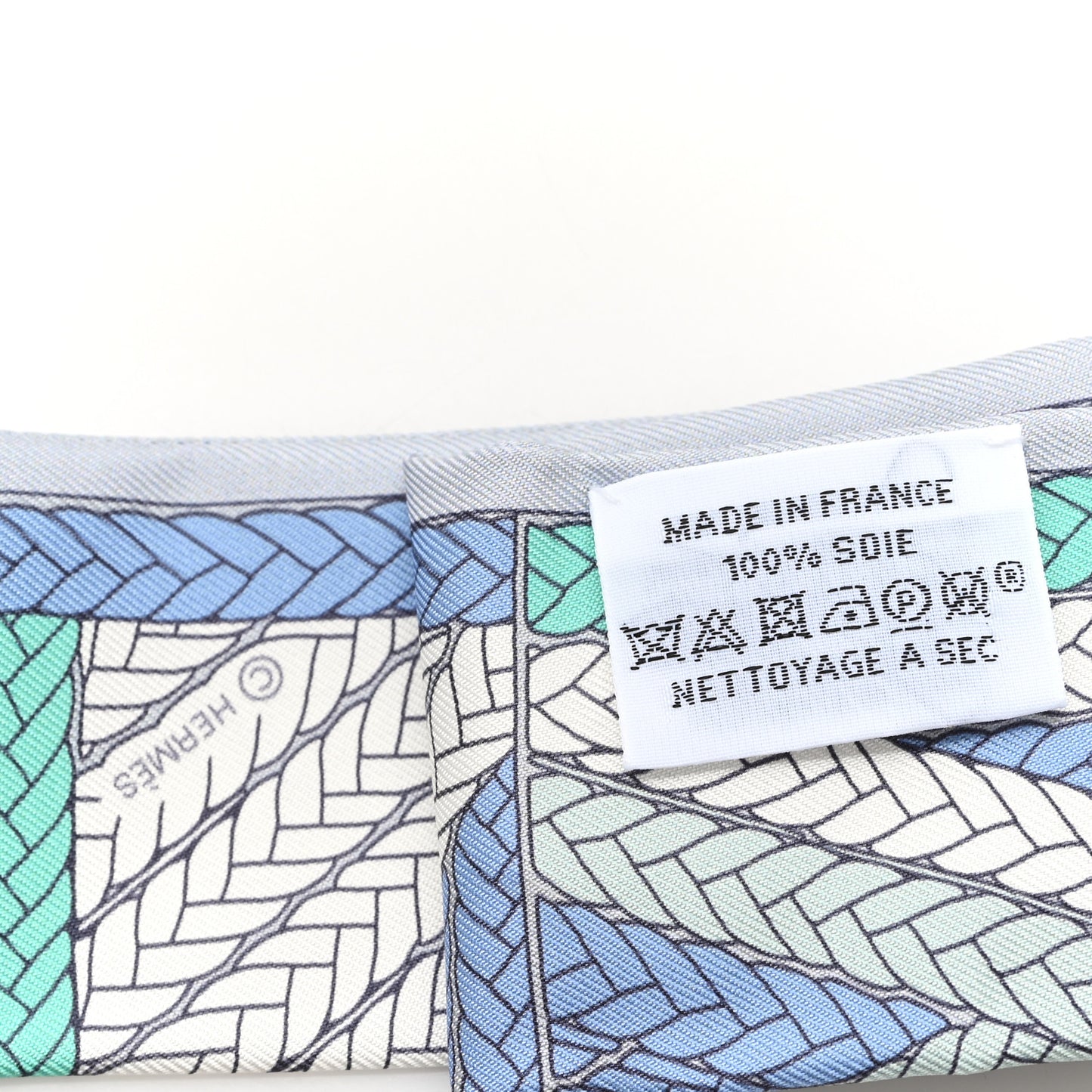 Silk Tresses H Twilly Bleu Jean Gris Perle
