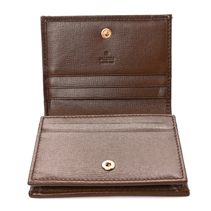 Gucci GG Supreme Monogram Horsebit 1955 Card Case Wallet Beige Ebony Brown Sugar 7 of 12
