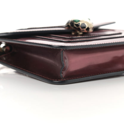 Bulgari Metallic Calfskin Small Serpenti Forever Snake Strap Crossbody Bag Dark Red 11 of 12