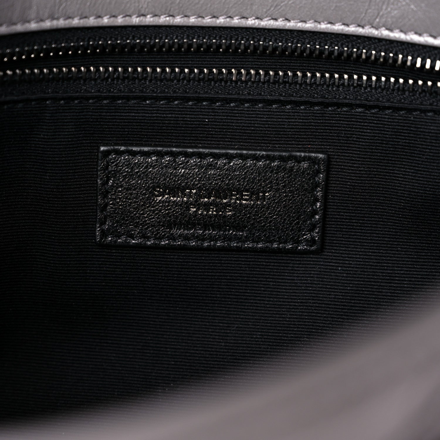 Saint Laurent Crinkled Calfskin Matelasse Monogram Medium Niki Chain Satchel Fog 7 of 9