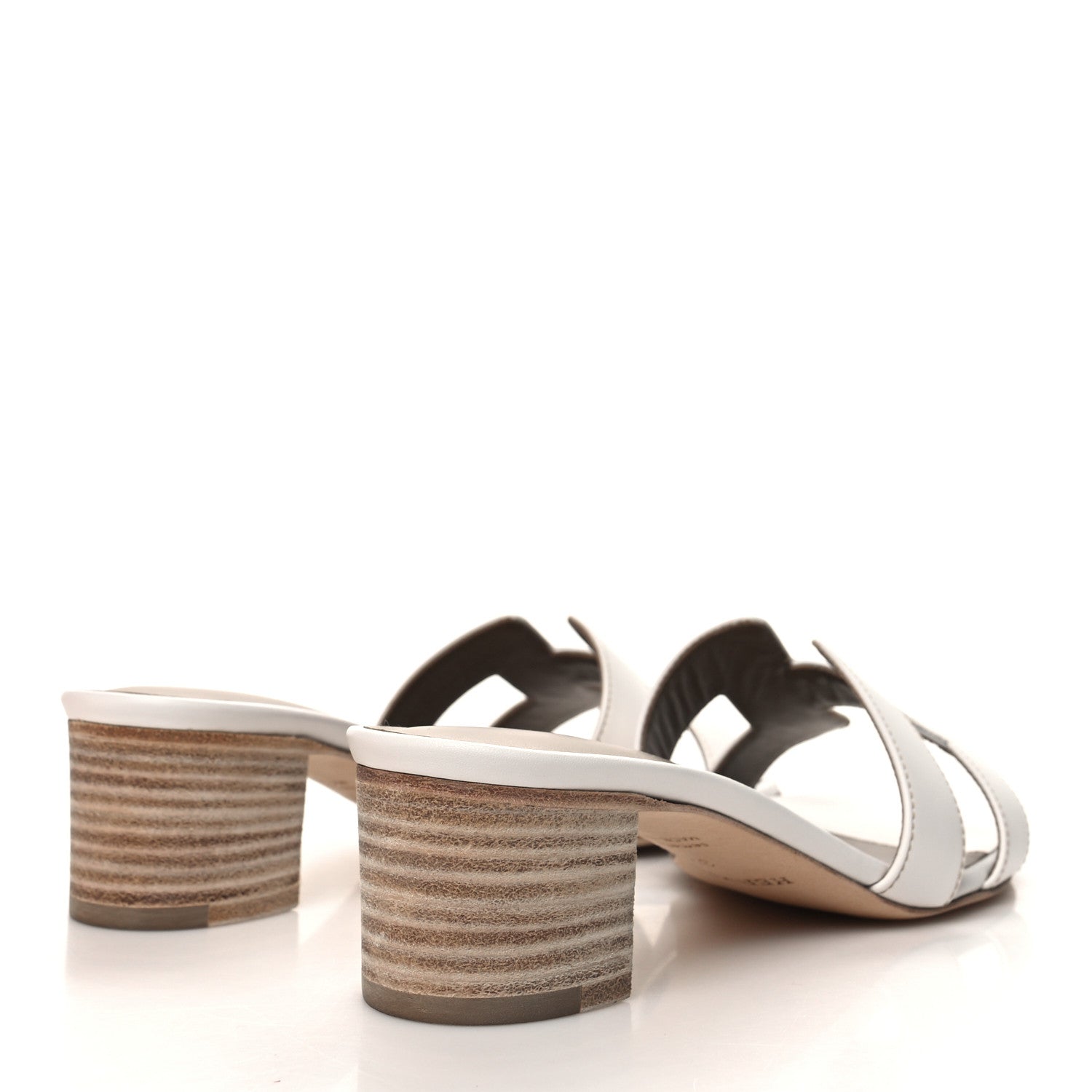 Hermes Calfskin Oasis Sandals 37 White 4 of 9