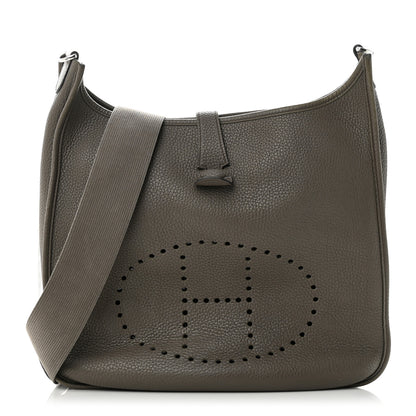 Hermes Taurillon Clemence Evelyne III GM Etain 1 of 11