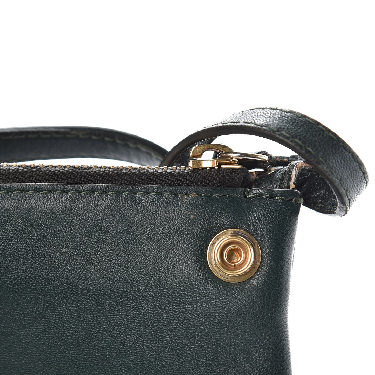 Lambskin Small Trio Crossbody Bag Dark Green
