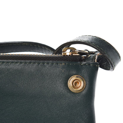 Celine Lambskin Small Trio Crossbody Bag Dark Green 11 of 21