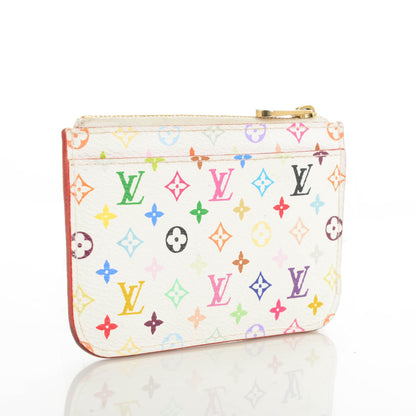 Louis Vuitton Monogram Multicolor Key Pouch White Litchi 3 of 6