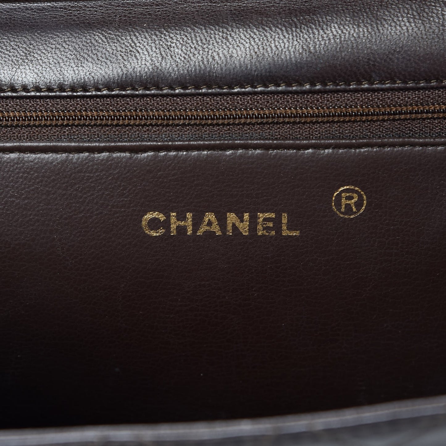 Lambskin Quilted Small Single Flap Brown