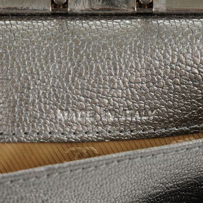 Chanel Grained Metallic Calfskin Small CC Pocket Agenda Cover Silver 7 of 8