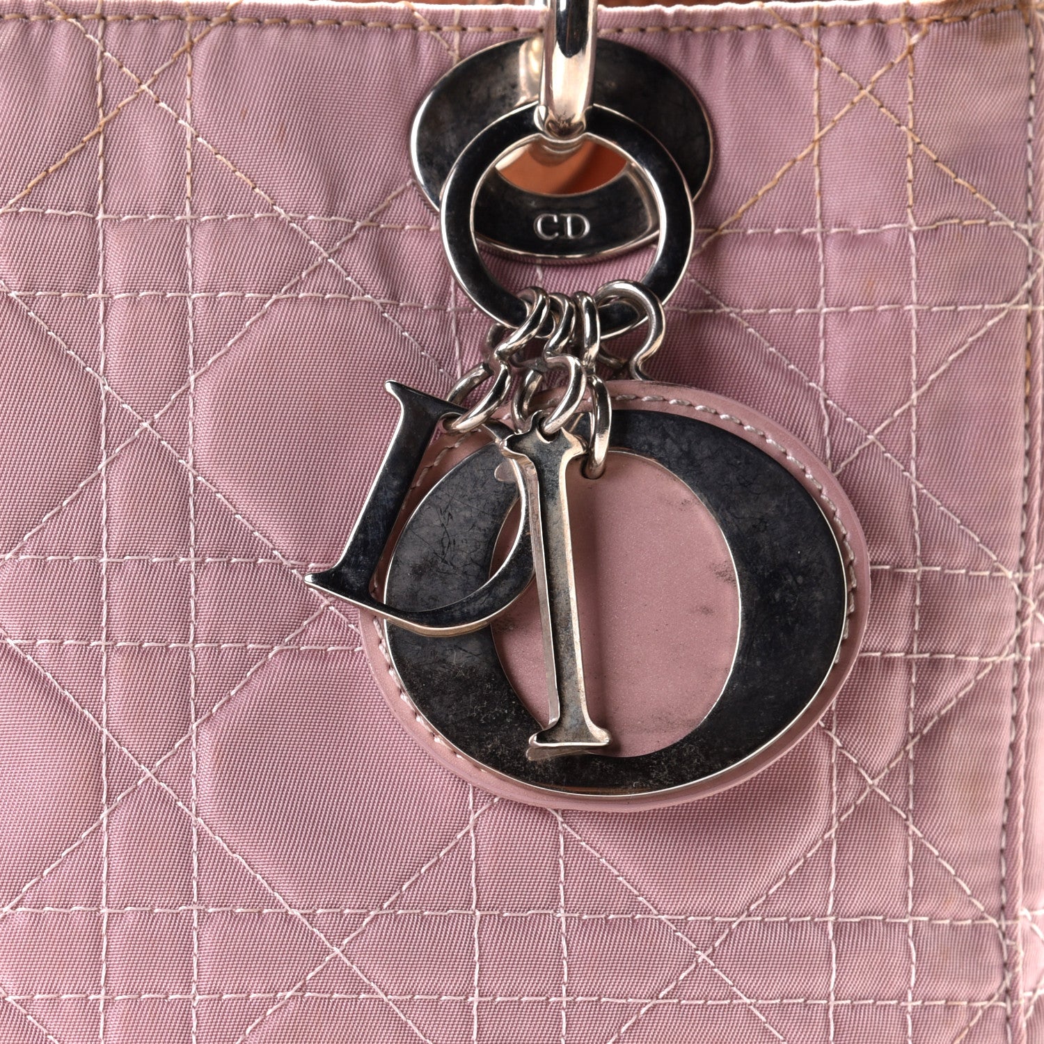 Christian Dior Lucite Nylon Cannage Medium Lady Dior Pink 9 of 11