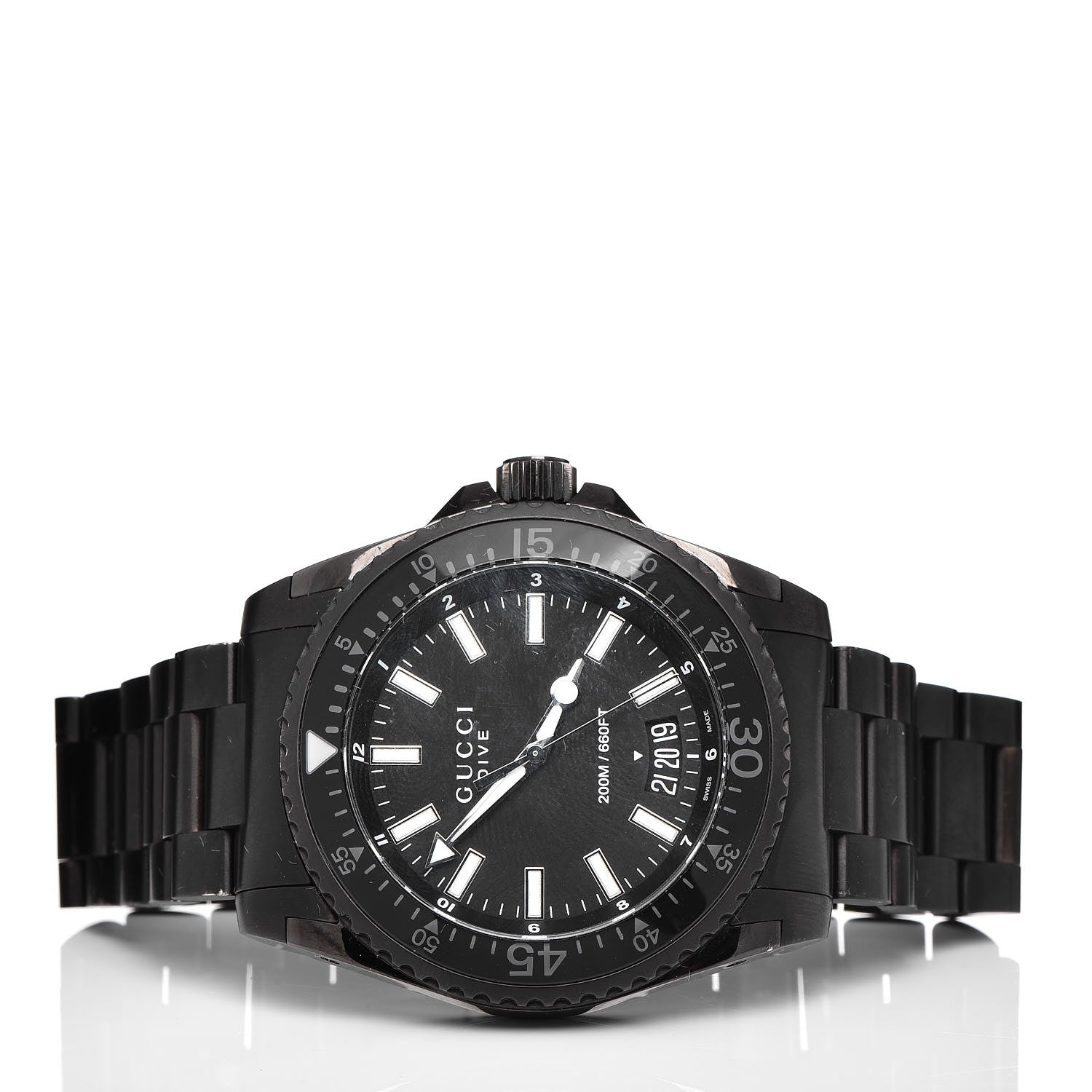 Gucci PVD Stainless Steel 45mm Dive Quartz Watch Black 3 of 11