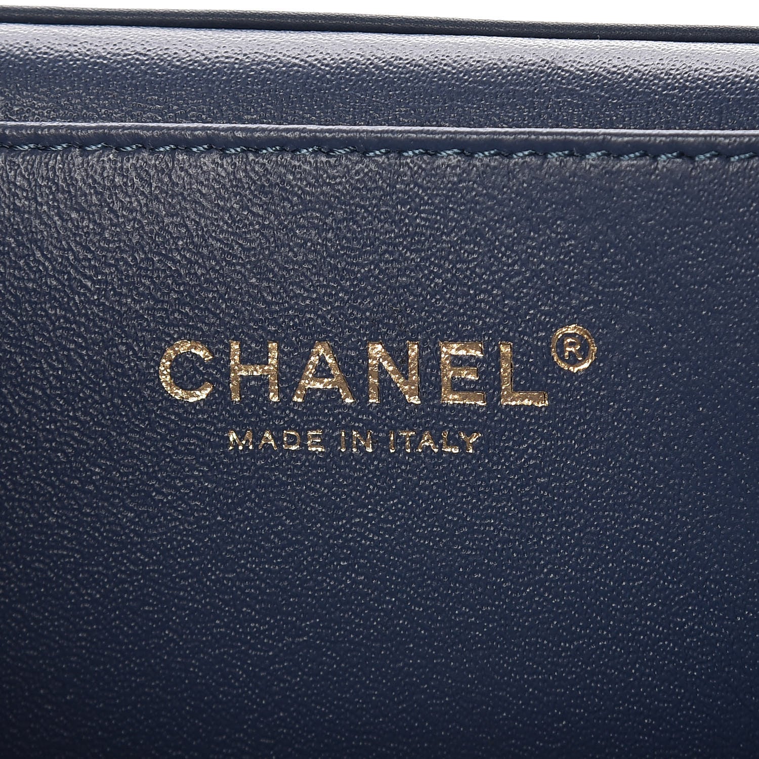 Chanel Calfskin Stitched Thin City Flap Dark Blue 6 of 9