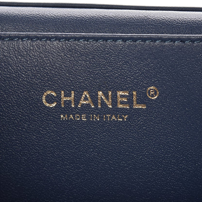 Chanel Calfskin Stitched Thin City Flap Dark Blue 6 of 9
