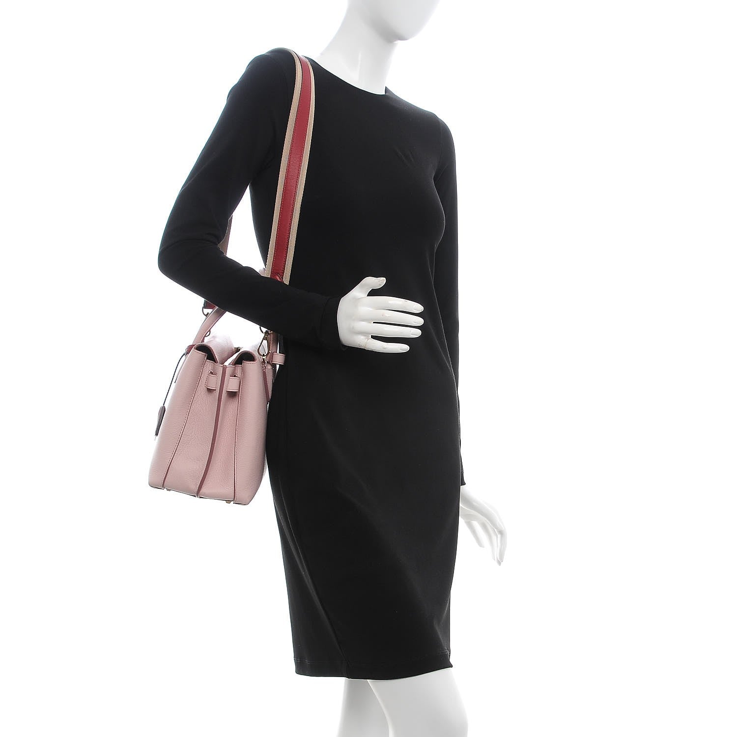 MCM Grained Calfskin Medium Milla Tote Pale Mauve 2 of 21