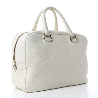 Prada Vitello Daino Satchel Bianco 3 of 15