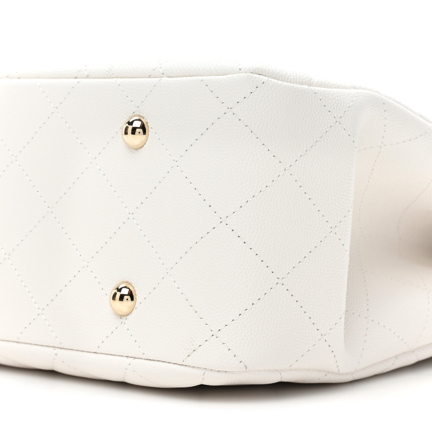 Chanel Caviar Quilted Large Classic Shopping Tote White 8 of 9