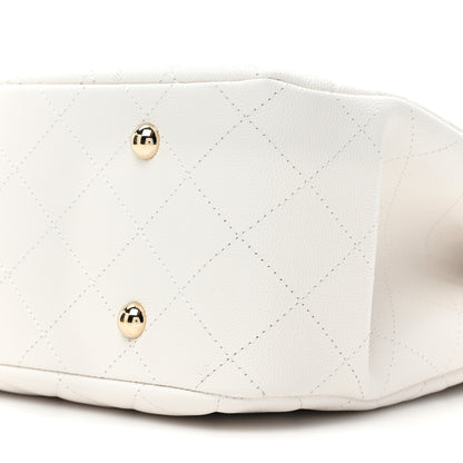 Chanel Caviar Quilted Large Classic Shopping Tote White 8 of 9