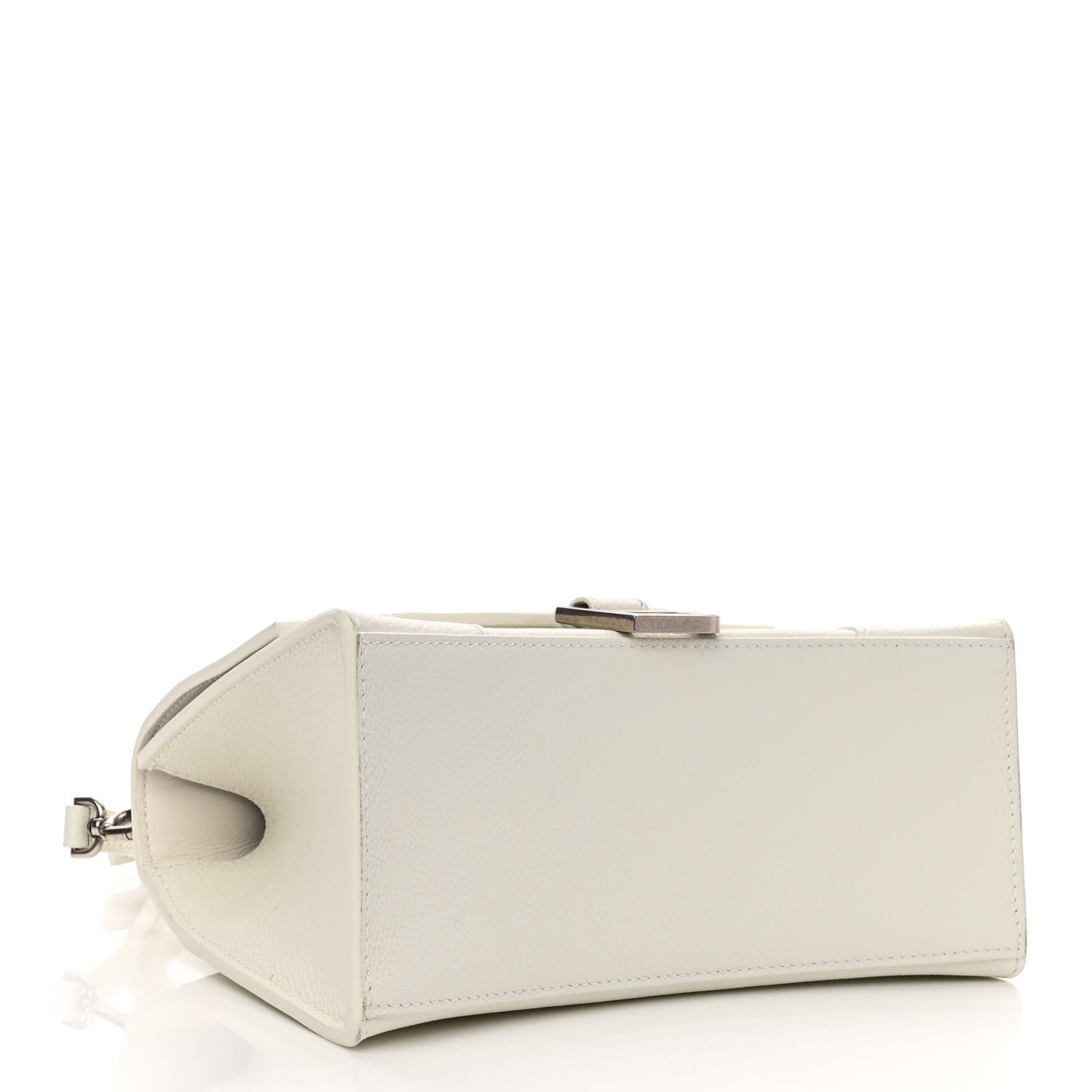 Balenciaga Grained Calfskin Small Hourglass Top Handle Bag White 4 of 9