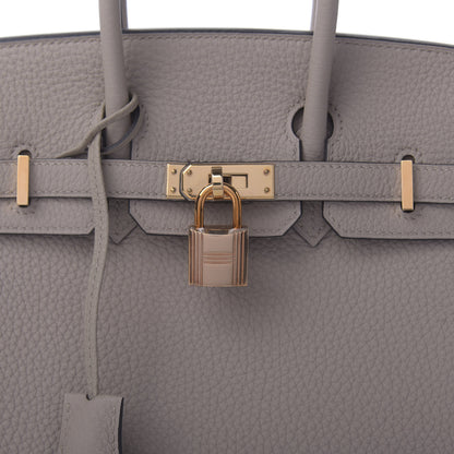 Hermes Togo Birkin 25 Gris Tourterelle 10 of 11