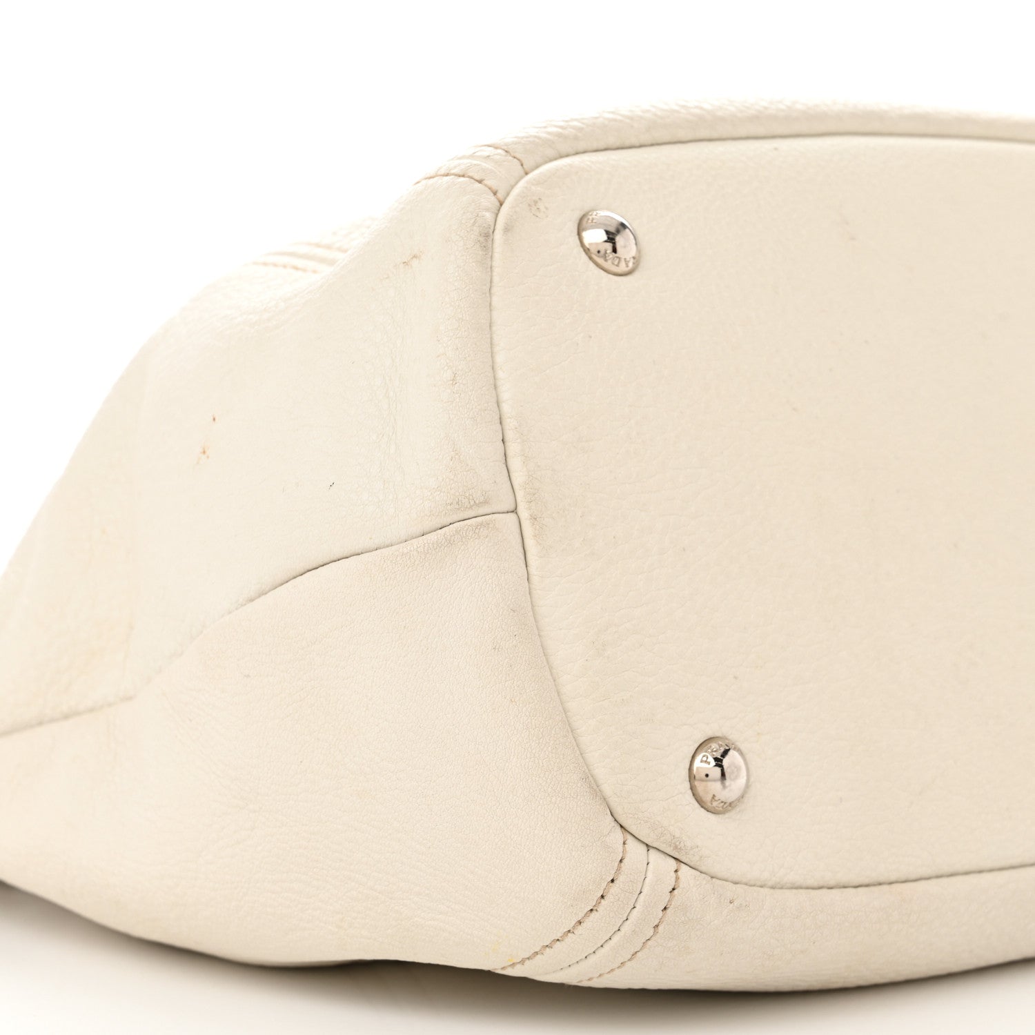 Prada Vitello Daino Hobo White 9 of 26