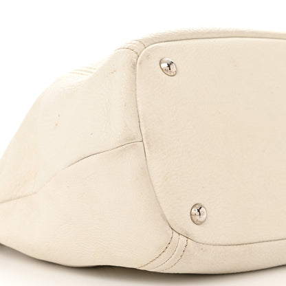 Prada Vitello Daino Hobo White 9 of 26