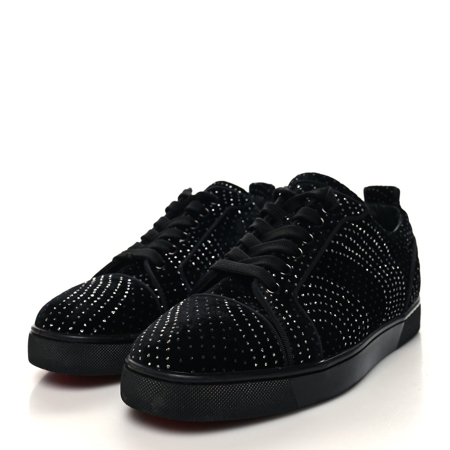 Velvet River Crystal Mens Louis Junior Orlato Flat Sneakers 40 Black Silver