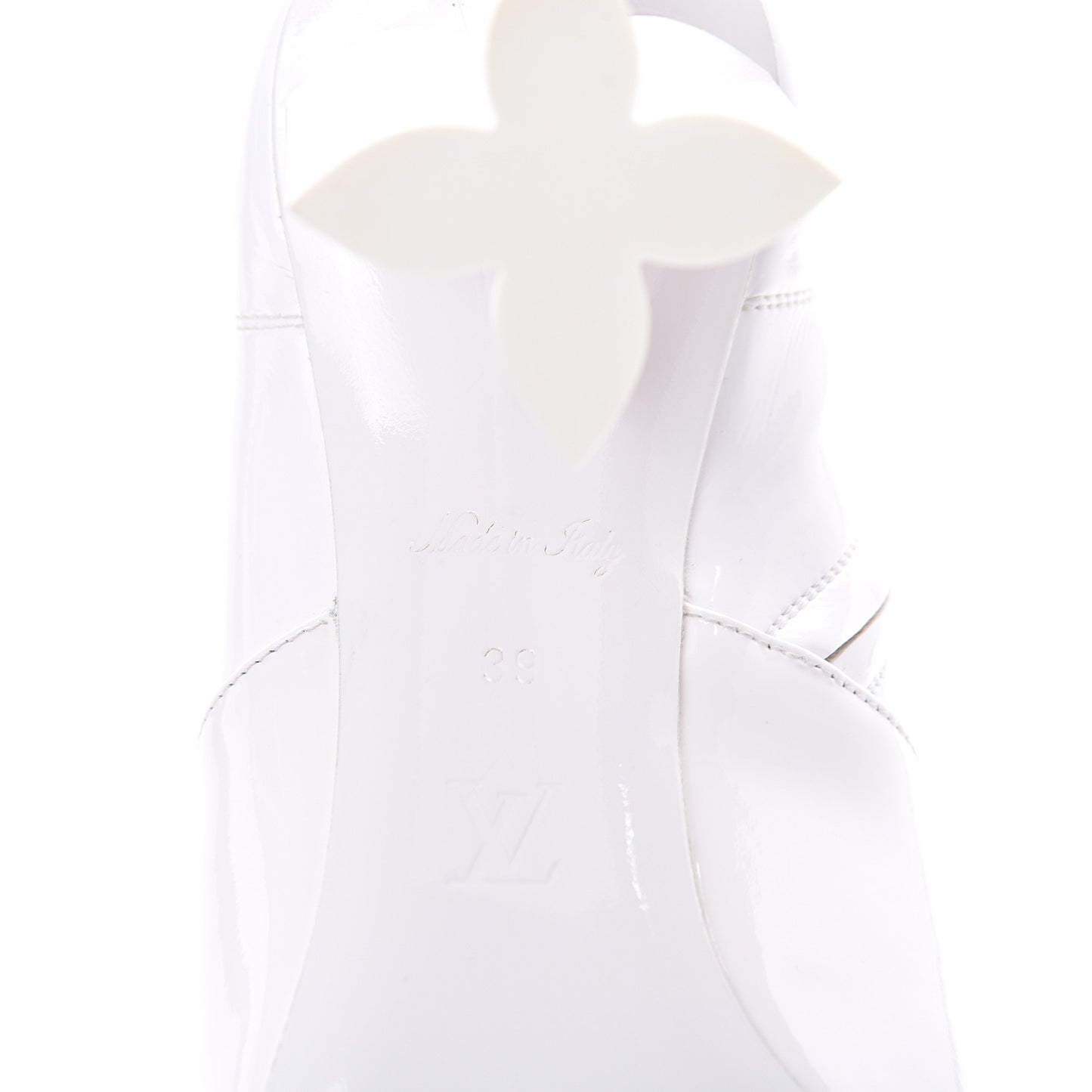 Patent Silhouette Ankle Boots 39 White