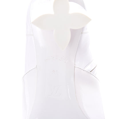 Louis Vuitton Patent Silhouette Ankle Boots 39 White 7 of 8