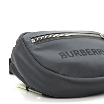 Burberry Econyl Logo Print Small Cannon Bum Bag Charcoal Grey 8 of 9