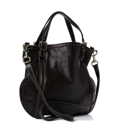 Gucci Calfskin Medium Britt Tote Dark Brown 3 of 12