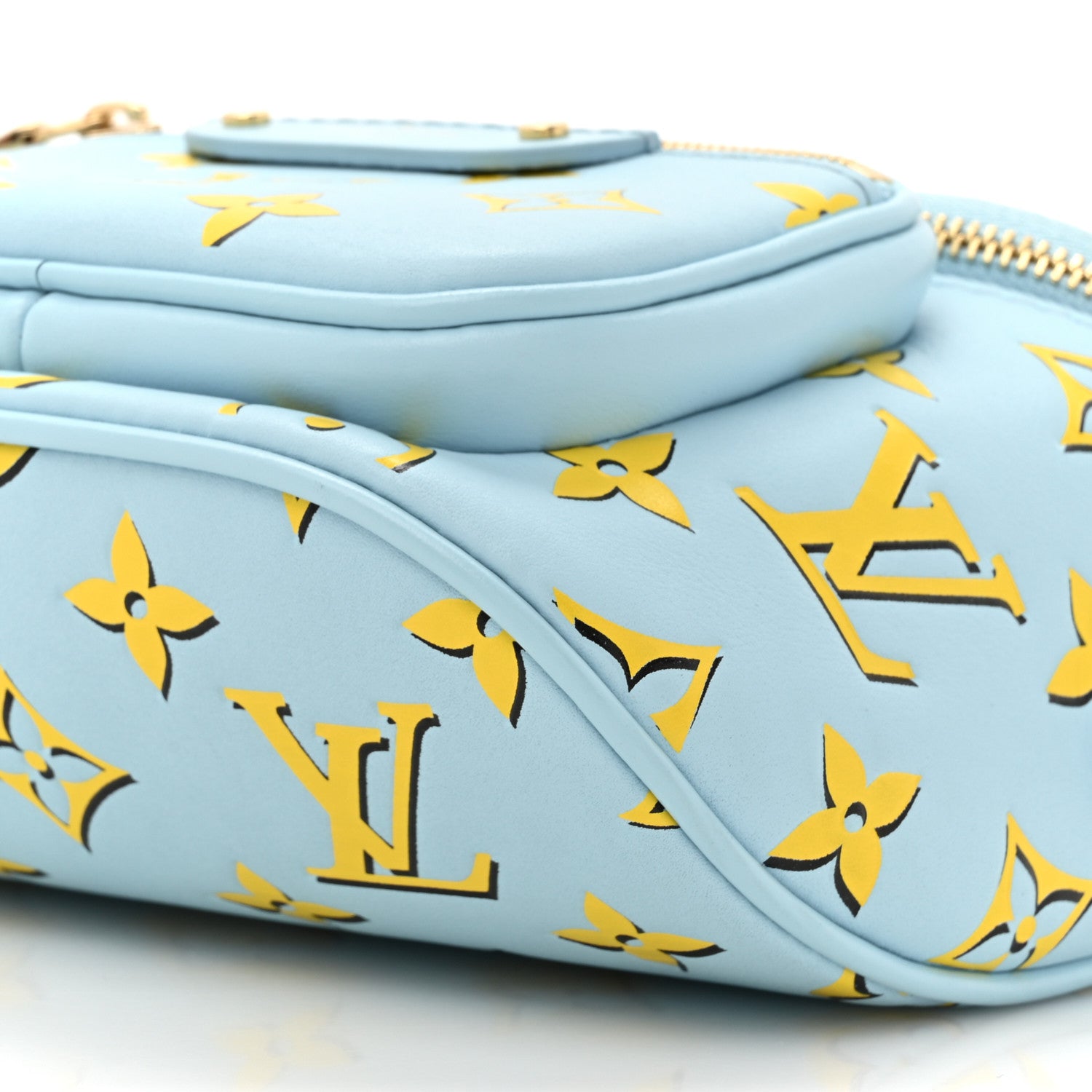Louis Vuitton Lambskin Monogram Mini Bumbag H27 Baby Blue 8 of 9