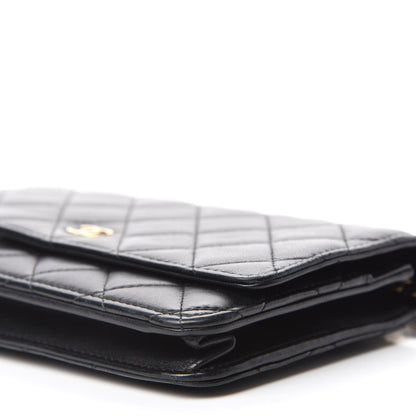 Chanel Lambskin Quilted Wallet On Chain WOC Black 7 of 13