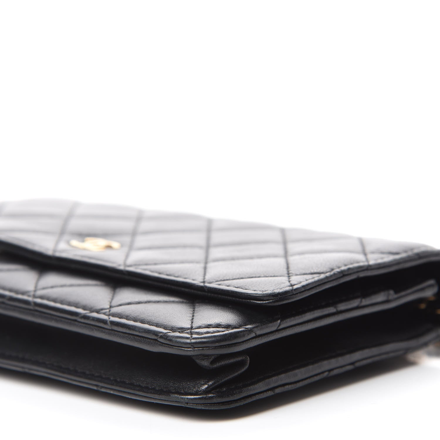 Chanel Lambskin Quilted Wallet On Chain WOC Black 7 of 13