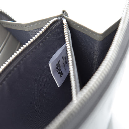 MCM Metallic Monogram Patent Large Zip Around Wallet Silver 7 of 10