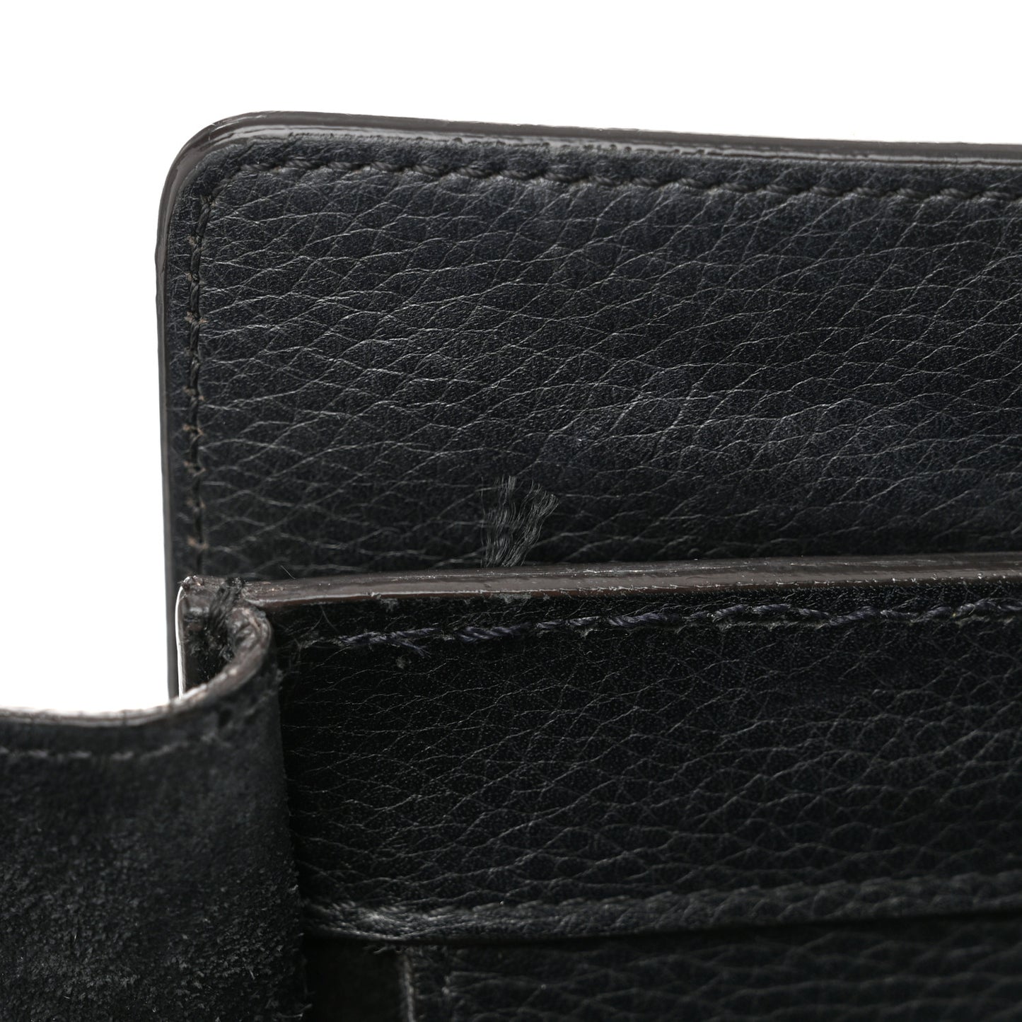 Drummed Calfskin Mini Luggage Black