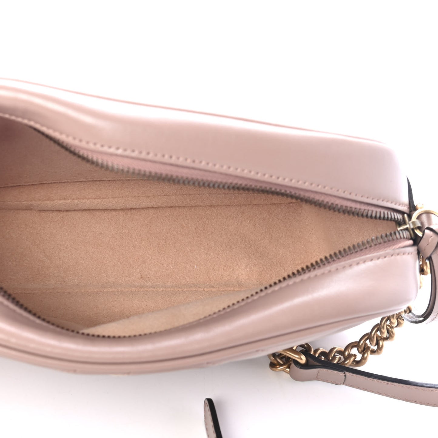 Calfskin Matelasse Small GG Marmont Chain Shoulder Bag Porcelain Rose