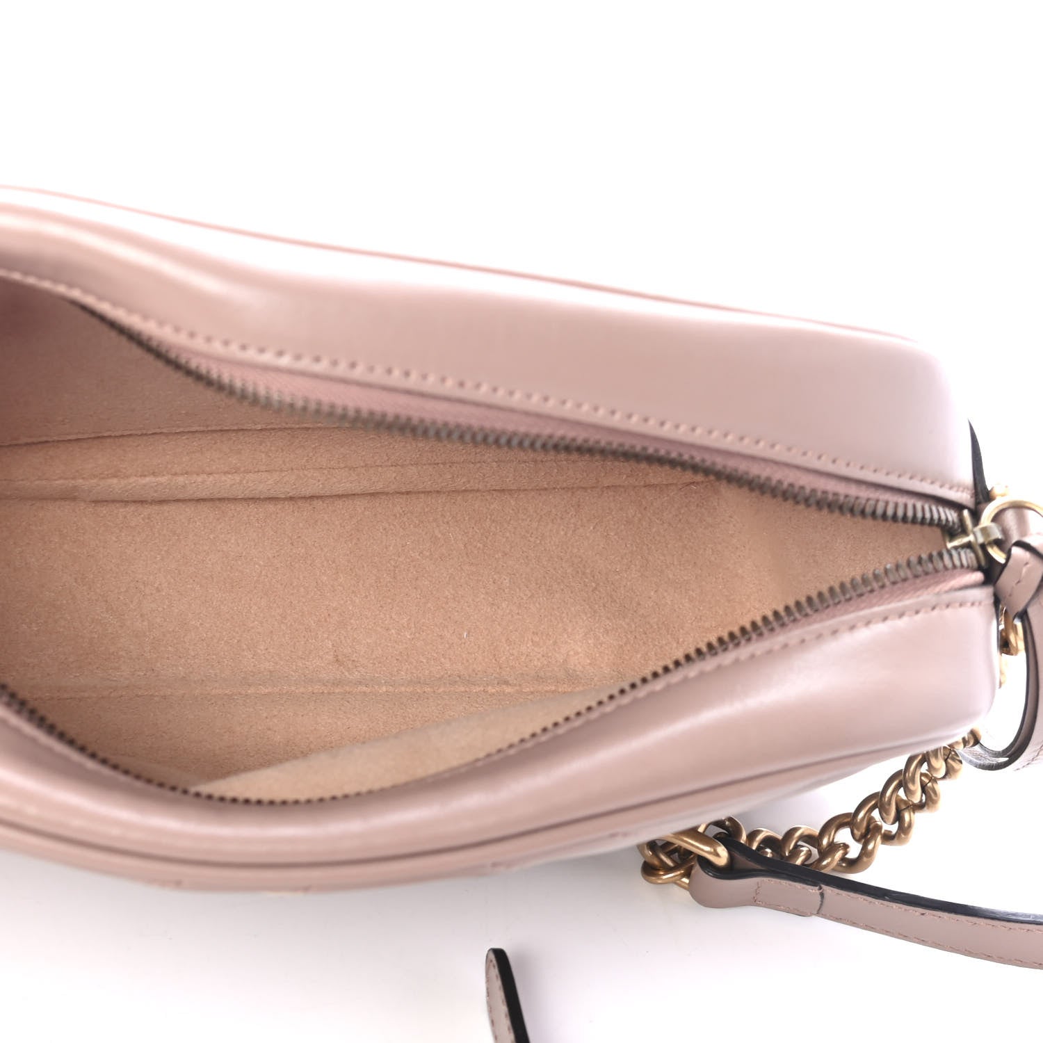 Gucci Calfskin Matelasse Small GG Marmont Chain Shoulder Bag Porcelain Rose 4 of 4
