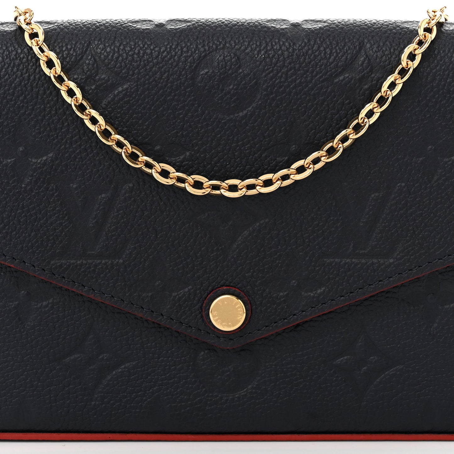 Empreinte Pochette Felicie Chain Wallet Marine Rouge