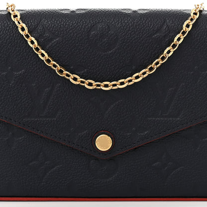 Louis Vuitton Empreinte Pochette Felicie Chain Wallet Marine Rouge 9 of 12