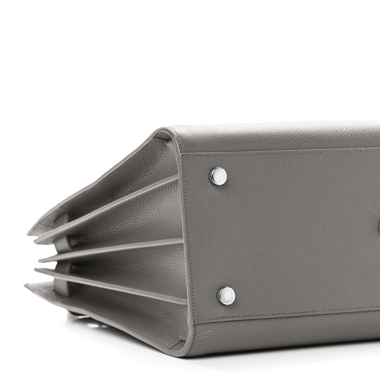 Grained Calfskin Small Sac De Jour Grey