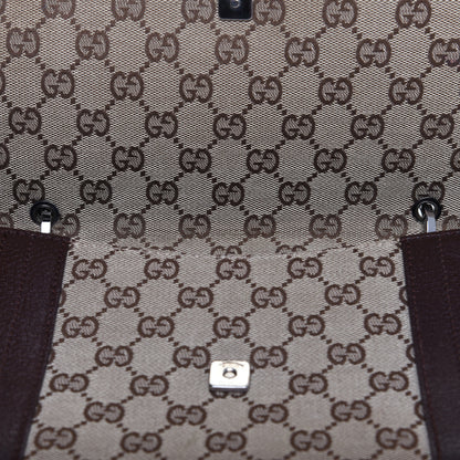 Gucci Monogram Satchel Dark Brown 10 of 11