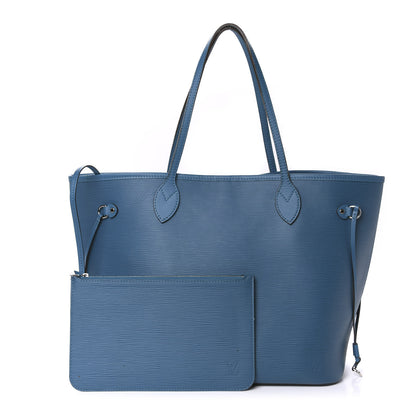 Louis Vuitton Epi Neverfull MM Cyan 1 of 11
