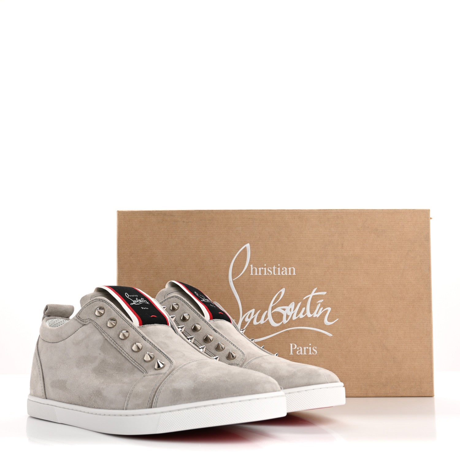 Christian Louboutin Suede Mens Fique A Vontade Sneakers 42.5 Goose 10 of 10