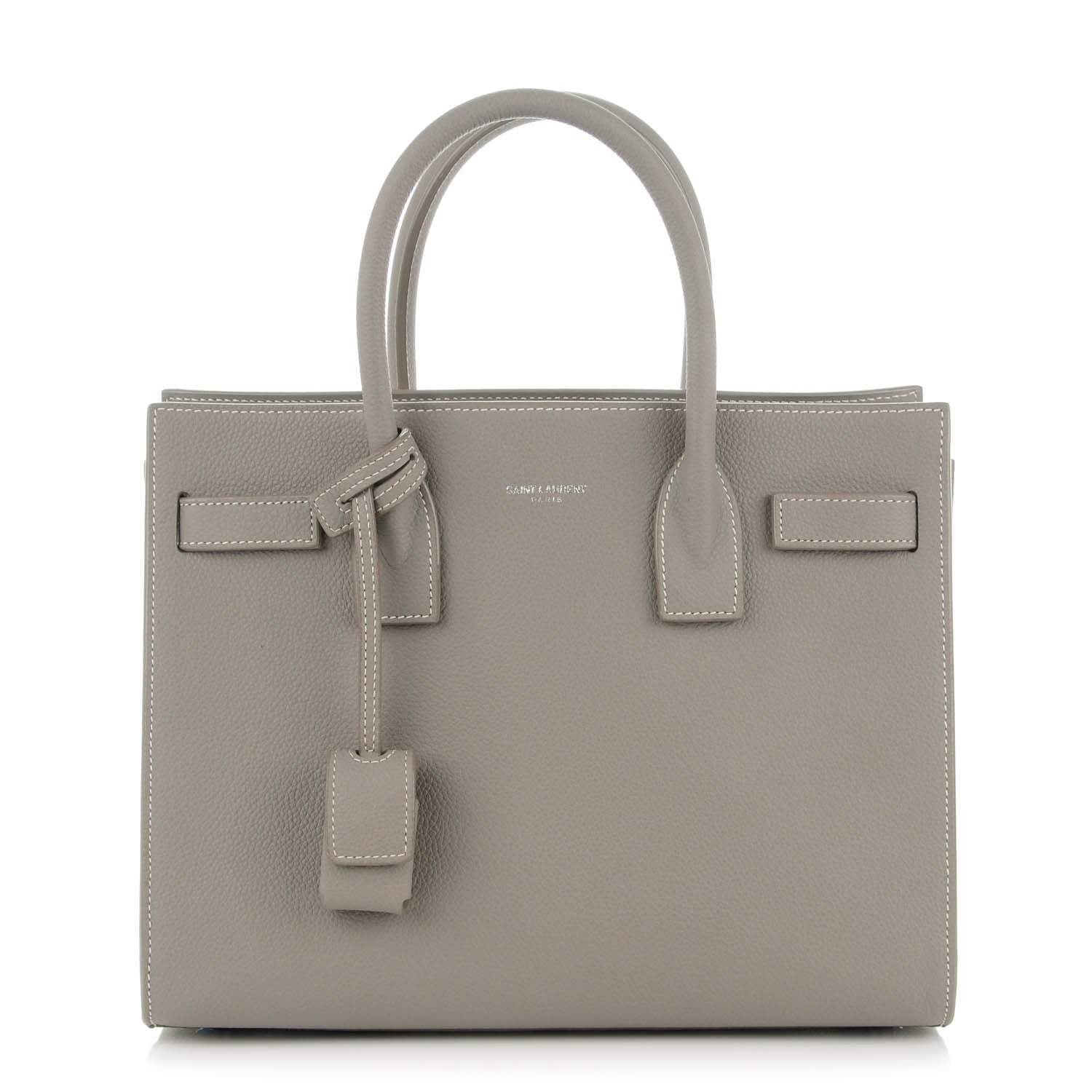 Saint Laurent Grained Calfskin Baby Sac De Jour Pearl Grey 1 of 7