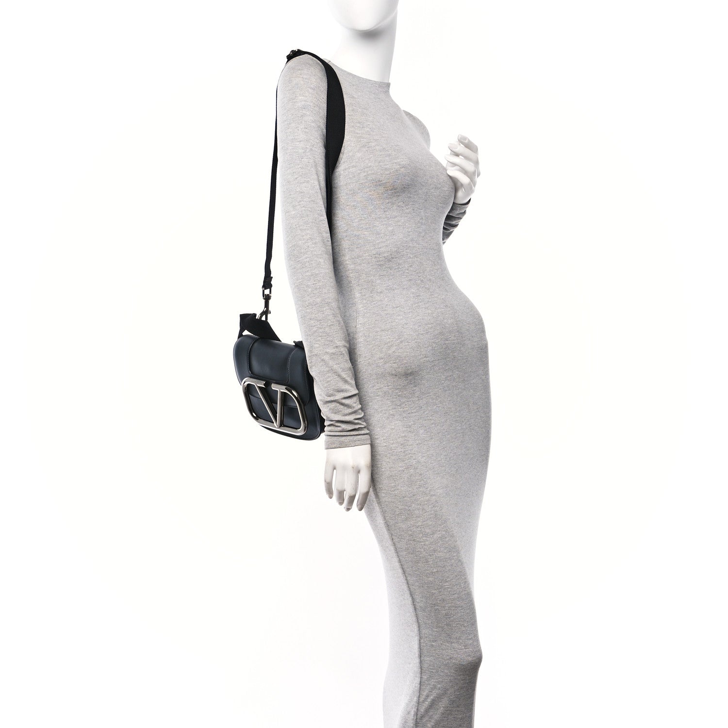 Valentino Garavani Smooth Calfskin Small Supervee Crossbody Bag Black 2 of 14