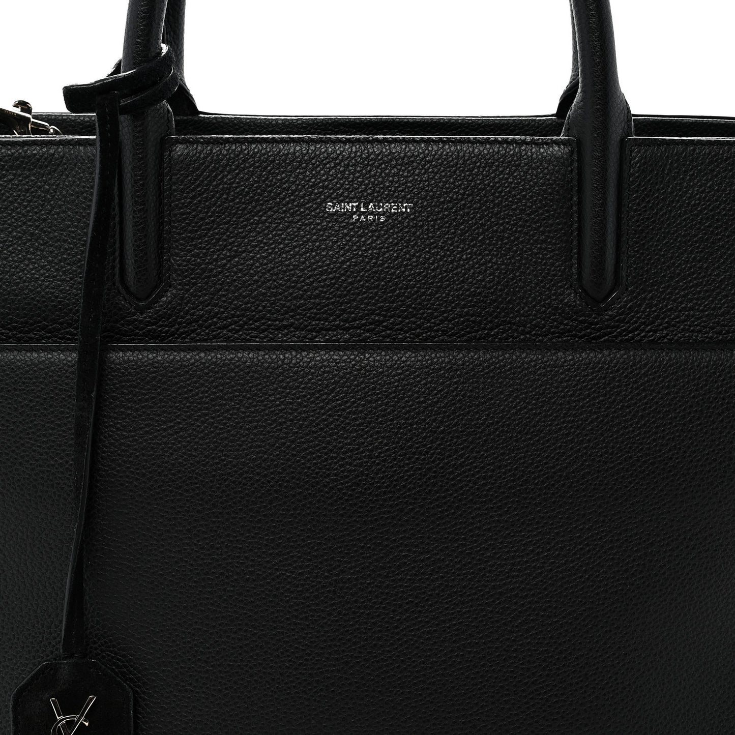 Grained Calfskin Medium Rive Gauche Cabas Black