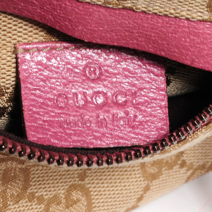Gucci GG Monogram Web Double Pocket Belt Bag Pink 5 of 7