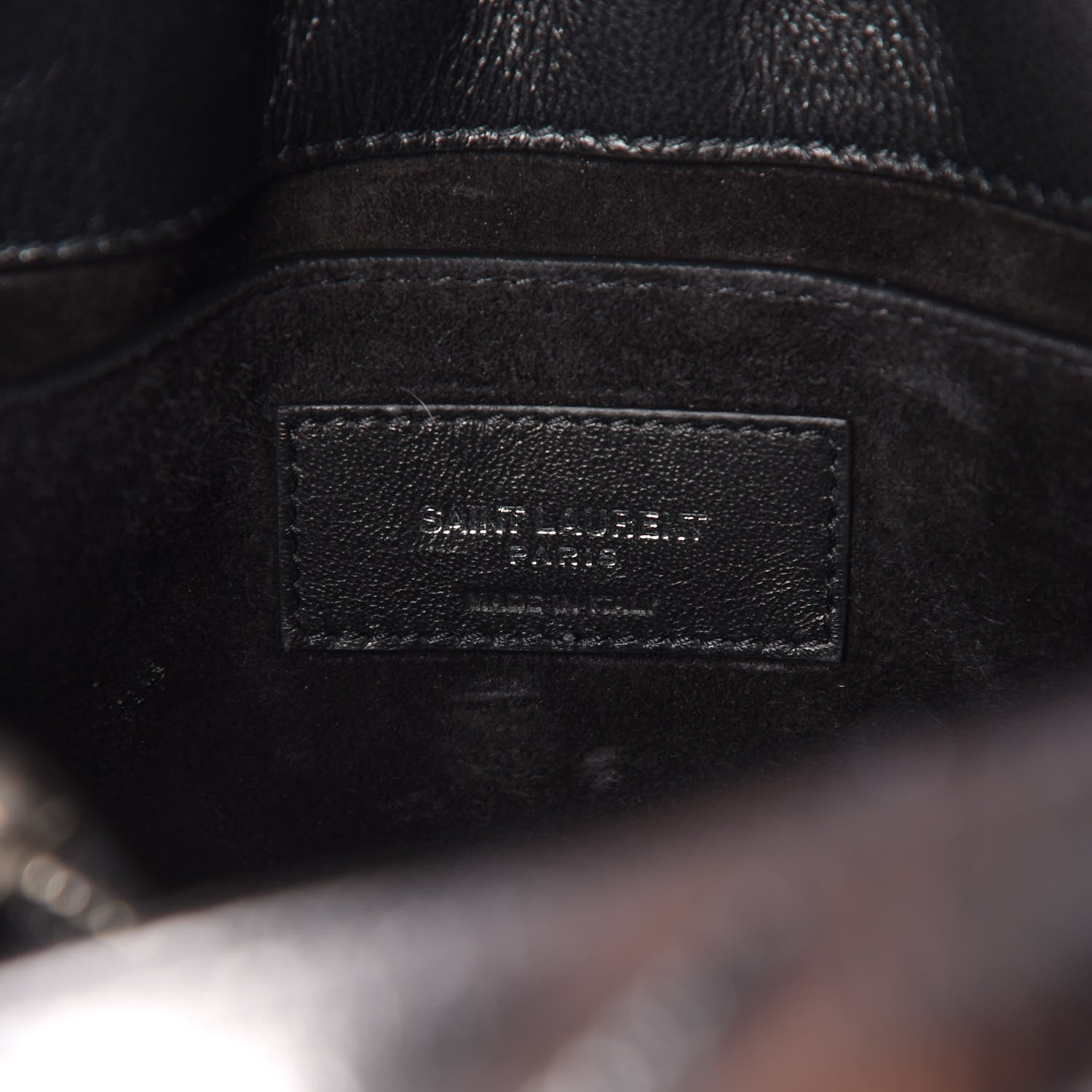Saint Laurent Metallic Calfskin Y Quilted Monogram Small Loulou Chain Satchel Acciaio 6 of 9