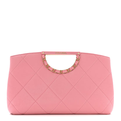 Chanel Caviar Quilted A Real Catch Clutch Pink 1 of 13